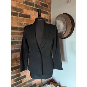 LOFT Black Single-Button Tailored Blazer